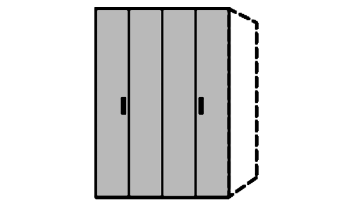 4 Door Mirrored Wardrobe (bi-fold)